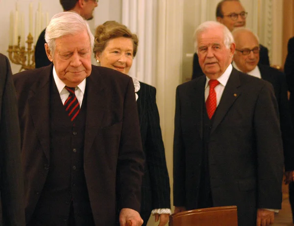 Ex-Chanceler Helmut Schmidt — Fotografia de Stock