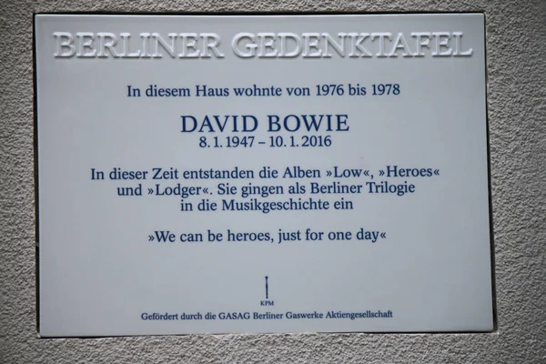Płyta pamięci David Bowie — Zdjęcie stockowe