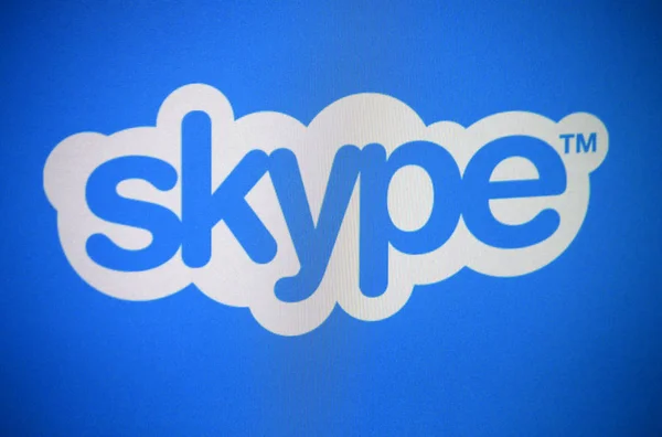 Logó, a márka "Skype". — Stock Fotó
