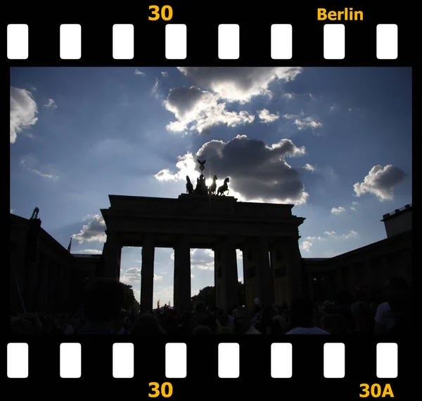 Quadriga, Puerta de Brandeburgo en Berli — Foto de Stock