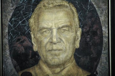 official portrait of Chancellor Gerhard Schroeder  clipart