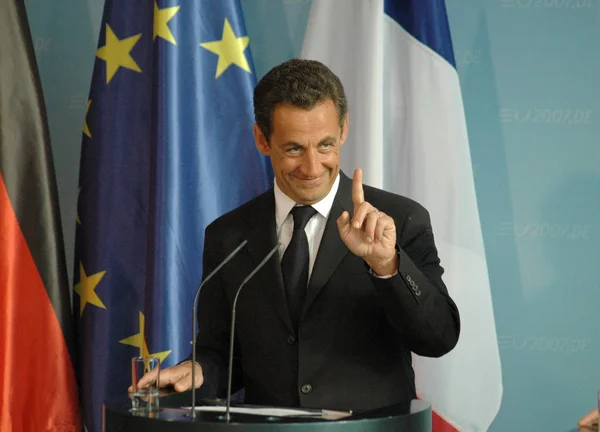 Francuski prezydent Nicolas Sarkozy — Zdjęcie stockowe