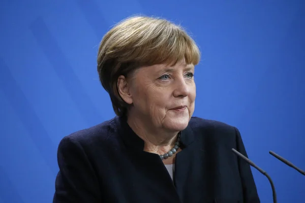 Angela Merkel - Encontro do Chanceler alemão — Fotografia de Stock