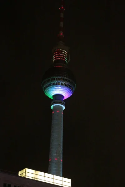 Festival des Lumières à la Tour de la Télévision à Berlin — Photo