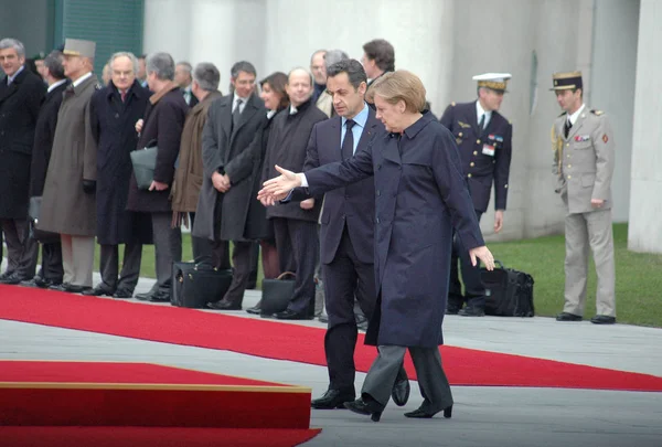 Nicolas Sarkozy, Angela Merkel — Stok fotoğraf