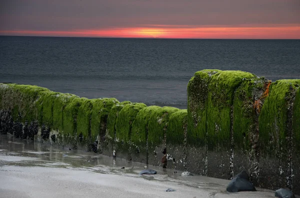 Puesta del sol, Mar del Norte — Foto de Stock