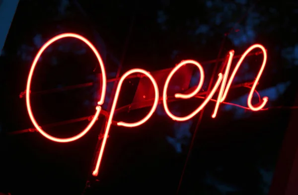 Logo Zarejestruj "Open" — Zdjęcie stockowe