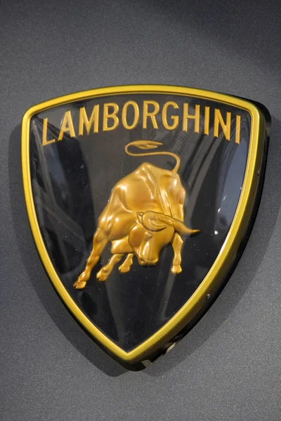 Logo of the brand "Lamborghini" — Stock Photo, Image