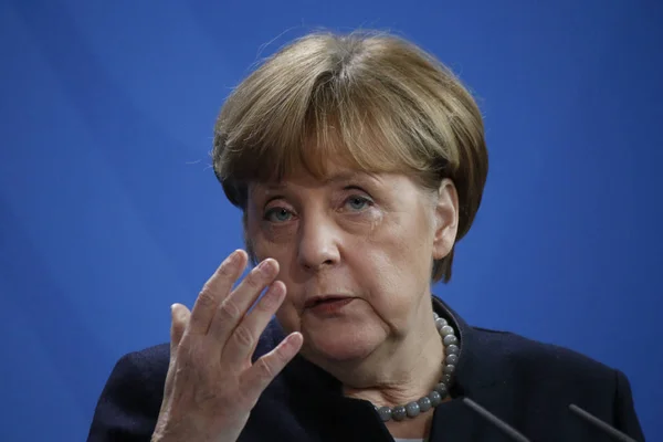 Angela Merkel - Encontro do Chanceler alemão — Fotografia de Stock