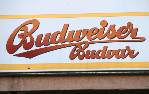 Logo marki "Budweiser Budvar" — Zdjęcie stockowe