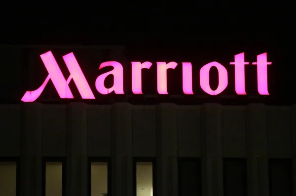 Logotipo sinal "Marriot " — Fotografia de Stock
