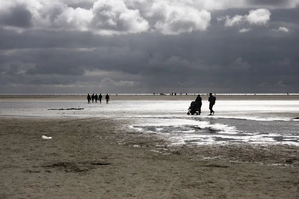 Északi Tenger Strand Peter Ording Schleswig Holstein — Stock Fotó