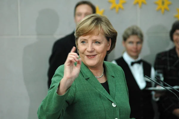 Angela Merkel - mottagning för medlemmar av Pen-kongressen — Stockfoto