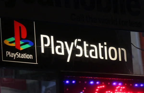 Znak logo "Sony Playstation" — Zdjęcie stockowe