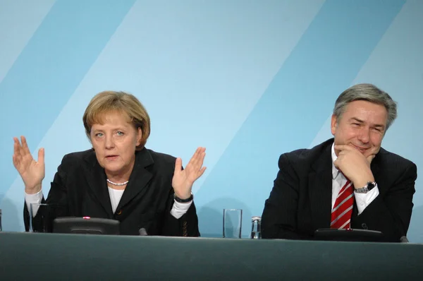 Angela Merkel, Klaus Wowereit — Foto Stock