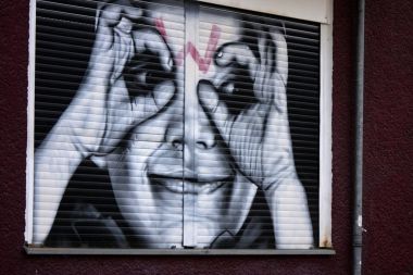 Graffity şehir sokak üzerinde 