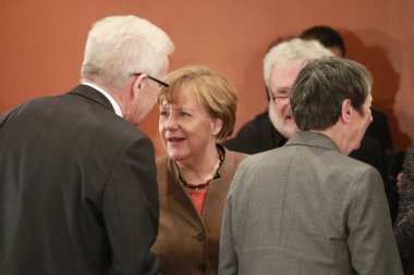 Winfried Kretschmann, Angela Merkel clipart