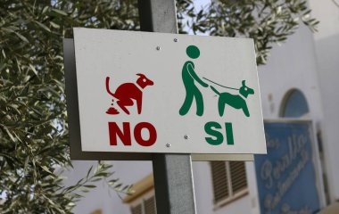 Köpekler için yasaklama işareti