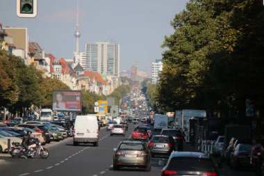 traffic on Berlin highway clipart