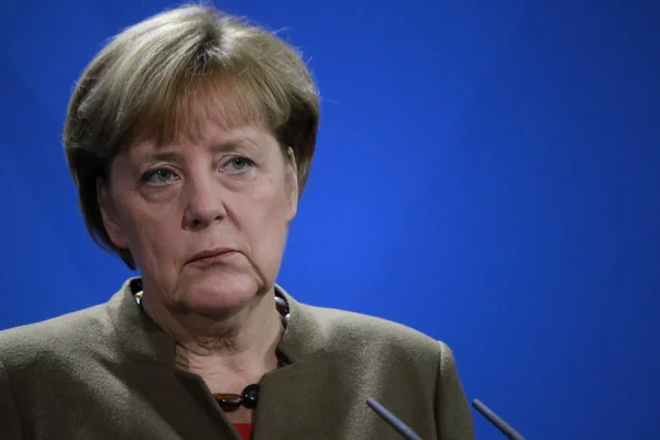 Angela Merkel - Møde i forbundskansleren - Stock-foto