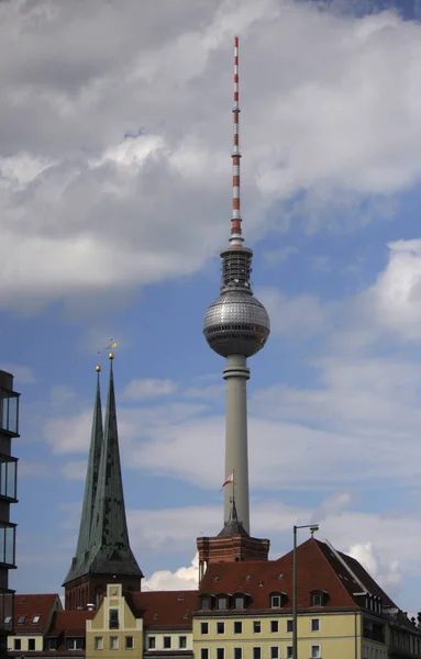 Foto aérea: Fernsehturm, Berlín . — Foto de Stock