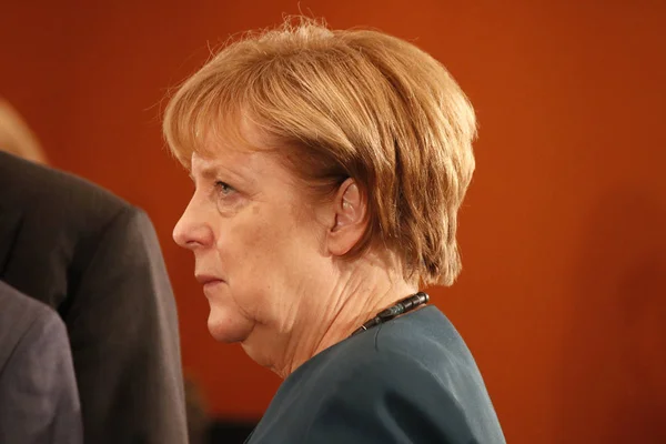 Встреча Федерального канцлера Германии — стоковое фото