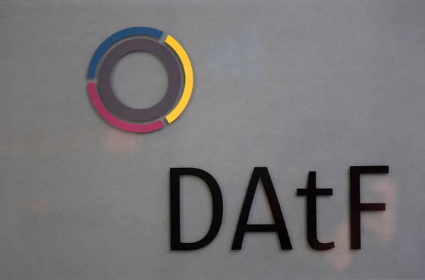 Logo der Marke "datf" — Stockfoto