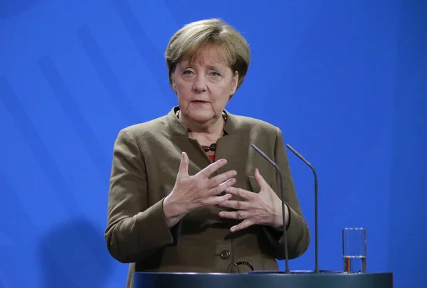 Angela Merkel - spotkanie z kanclerz — Zdjęcie stockowe