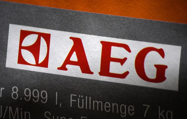 Logo marki "Aeg" — Zdjęcie stockowe
