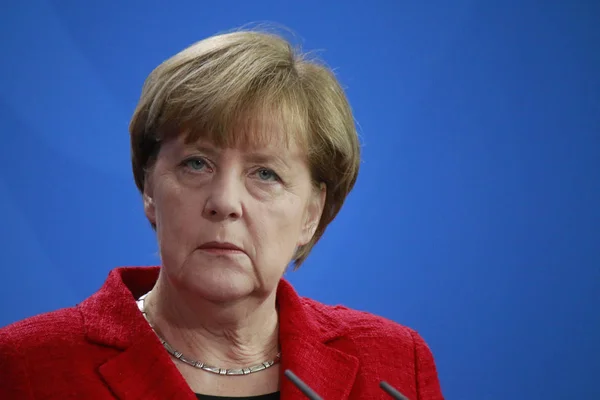 Angela Merkel - találkozó a német kancellár — Stock Fotó