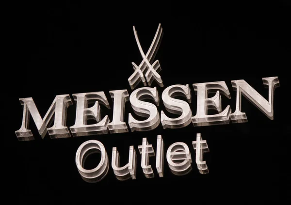 Logo marki "outlet Meißen" — Zdjęcie stockowe
