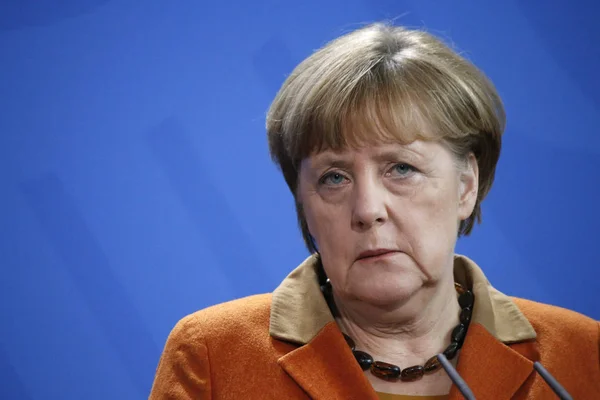 Angela Merkel - találkozó a német kancellár — Stock Fotó