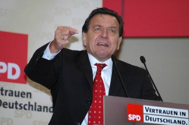 SPD leader Gerhard Schroeder  clipart