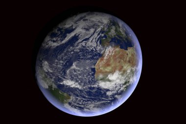 Uzayda Dünya gezegeni 