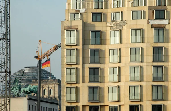 Circa Αύγουστος 2014 Βερολίνο Εργοτάξιο Ανασχηματισμένες Berliner Stadtschlosses Βερολίνο Πόλη — Φωτογραφία Αρχείου