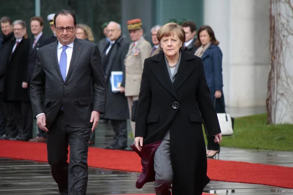 フランス大統領とドイツ語一等書記官の会議 — ストック写真