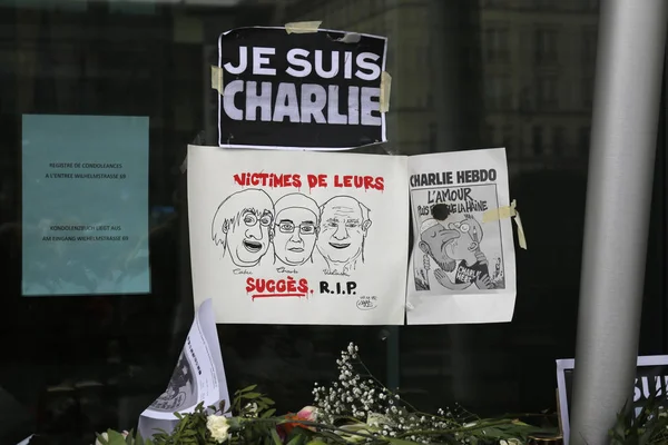"Je suis Charlie "- lutto — Foto Stock