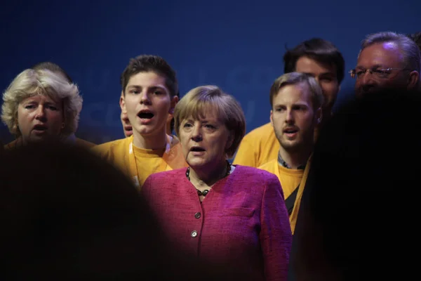 Angela Merkel, Frank Henkel — Stockfoto