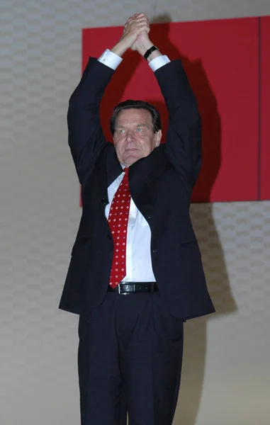 SPD leader Gerhard Schroeder — Stock Photo, Image