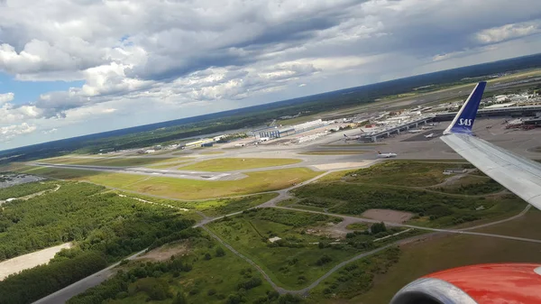 Vista aerea sull'aeroporto di Stoccolma — Foto Stock