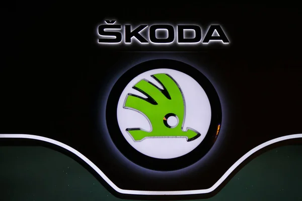 Logo del marchio "Skoda " — Foto Stock