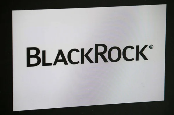 Logo de la marca "Blackrock " — Foto de Stock