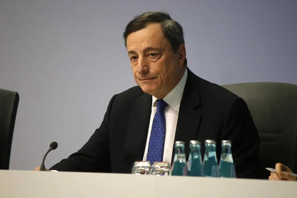 ECB Preisdent Mario Draghi — Stockfoto