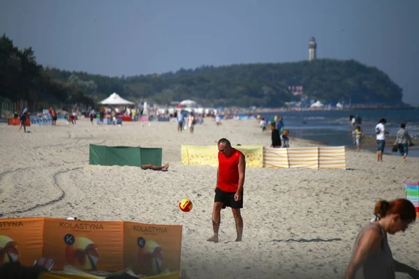 Playa del Mar Báltico cerca de Kolobrzeg — Foto de Stock