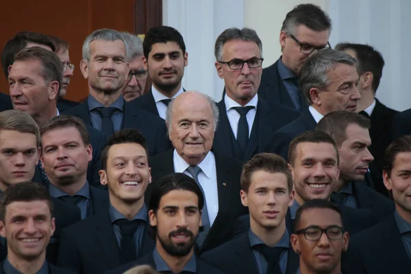 Recepção da seleção alemã no Presidente Federal, Castelo de Bellev — Fotografia de Stock