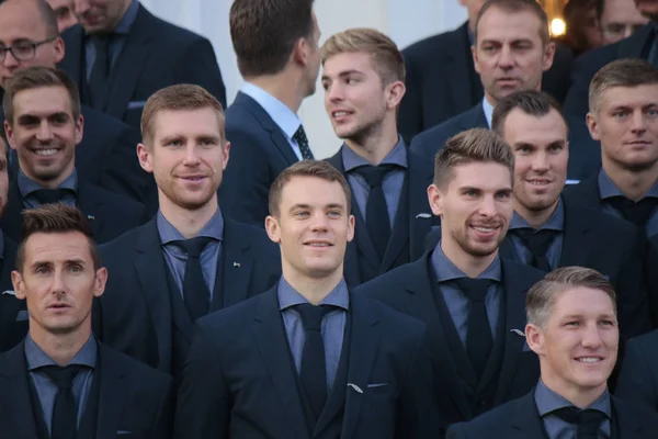 Reception of the German national team at the Federal President, Bellev Castle — Stock Photo, Image