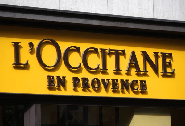 Logo de la marca "L 'Occitane en Provence " — Foto de Stock