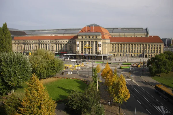 Κεντρικό σιδηροδρομικό σταθμό της Λειψίας — Φωτογραφία Αρχείου