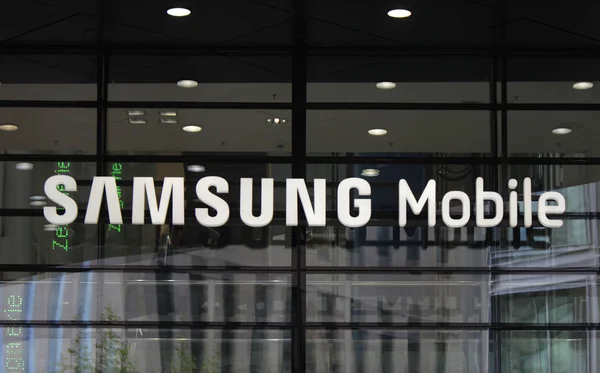 Logotipo da marca "Samsung Mobile — Fotografia de Stock