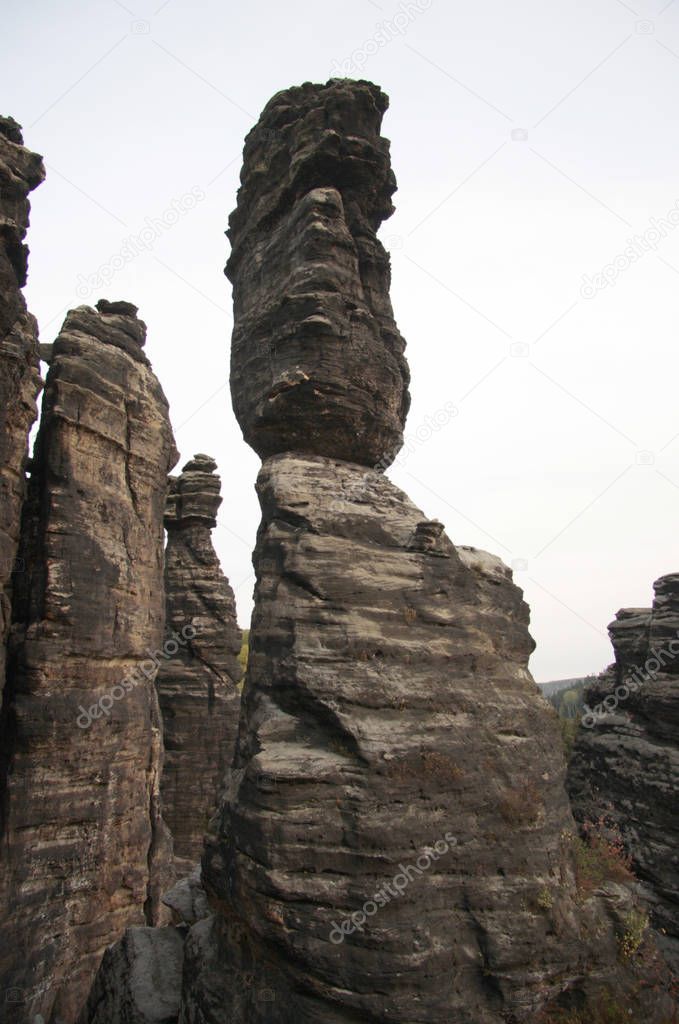 Herkulessaeulen rocks in Saechsische Schweiz
